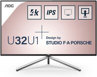 AOC U32U1 - 32 inch - 3840x2160 4K - 16:9 - HDMI - DP  - USB C - 60Hz - Zwart