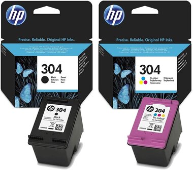 HP cartridge 304 set + kleur + zwart