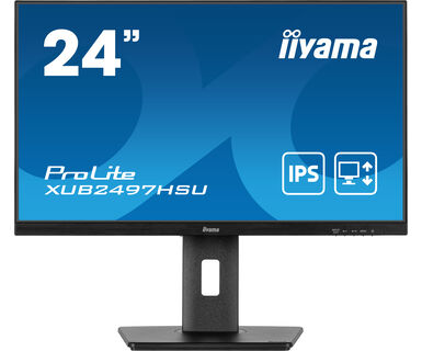 IIYAMA ProLite XUB2497HSU - 24 inch - 1920x1080 - 16:9 - DisplayPort - HDMI - ZWART