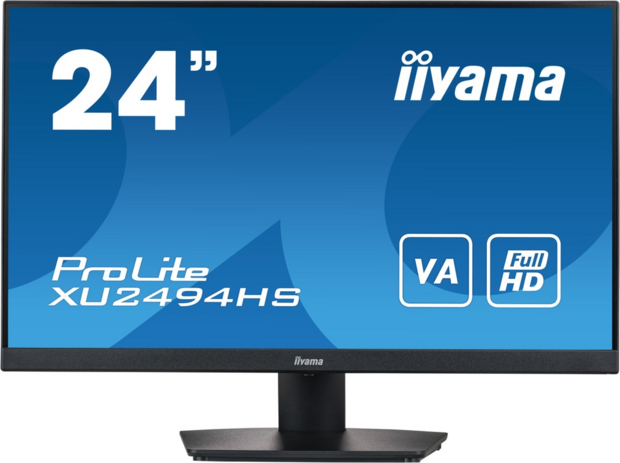 IIYAMA ProLite XU2494HS-B2 - 24 inch - 1920x1080 - 16:9 - DisplayPort - HDMI - SPEAKERS - zwart